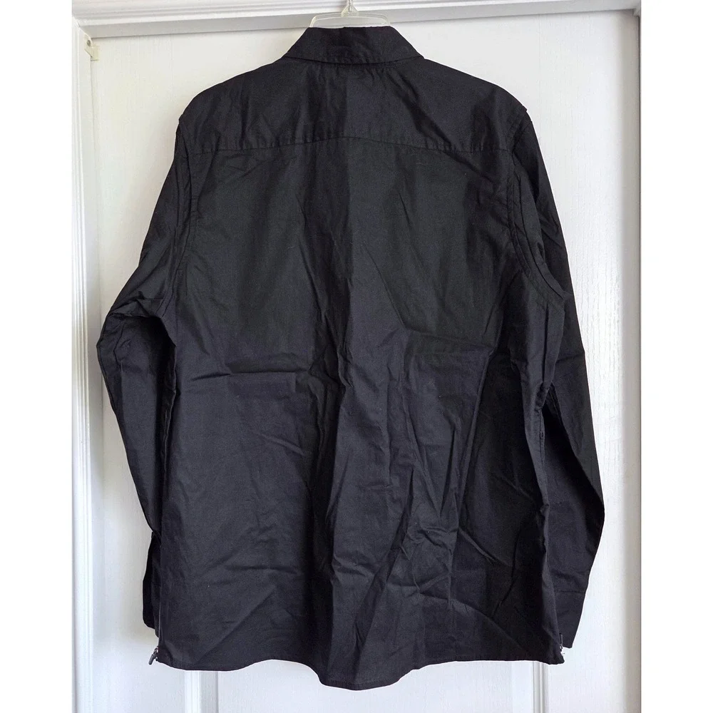 Marvel Avengers x Five Four Black Zip Front Shirt Lightweight Jacket Sz XL